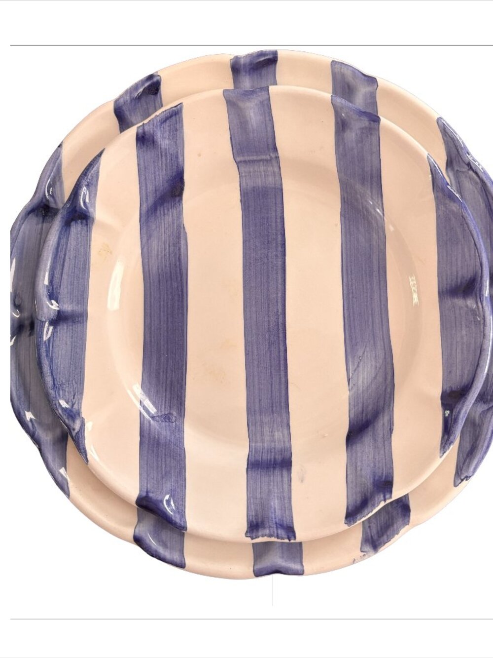 NWOT Arcucci set of 4, pasta bowls/salad plates. Handmade & hand painted, Italy